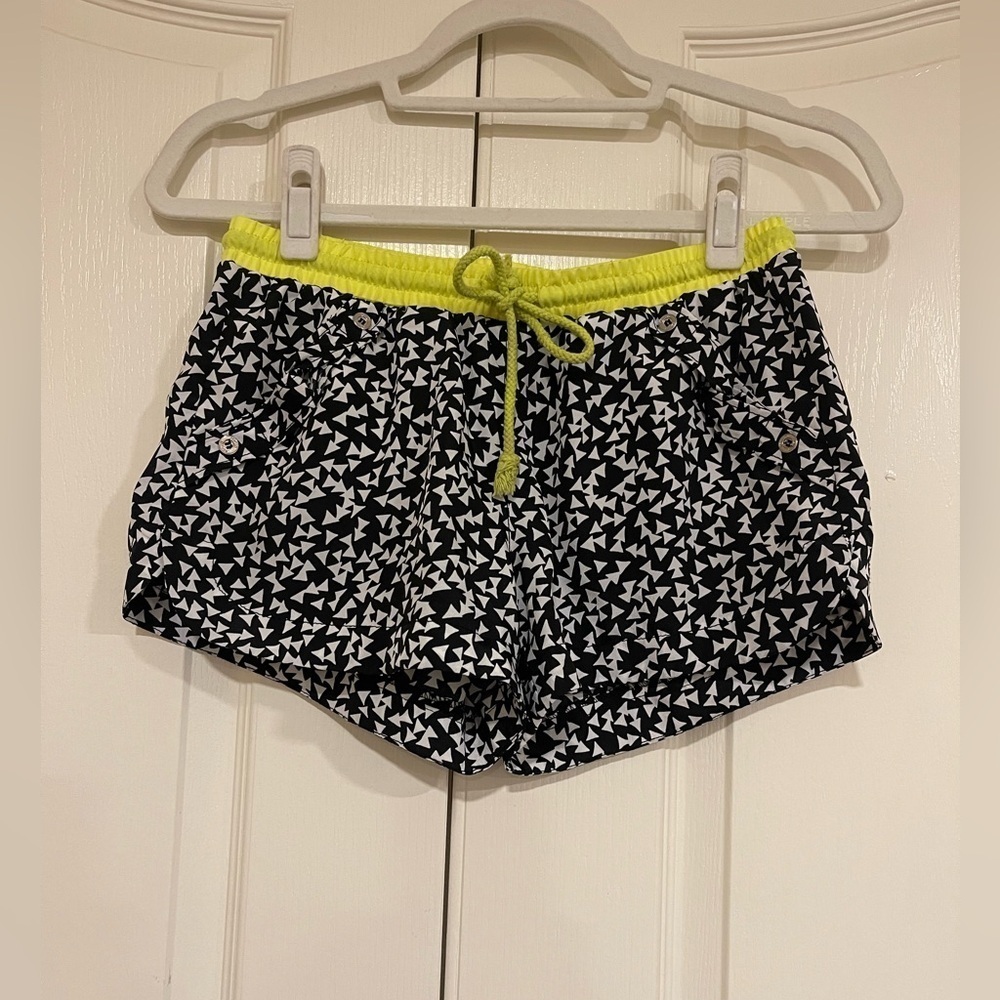 Rewind yellow black and white shorts​​​​​​​​